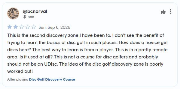 Discovery Zone UDisc Review